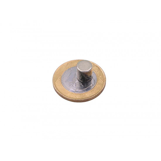 Ímã de neodímio 8x8 mm - N42
